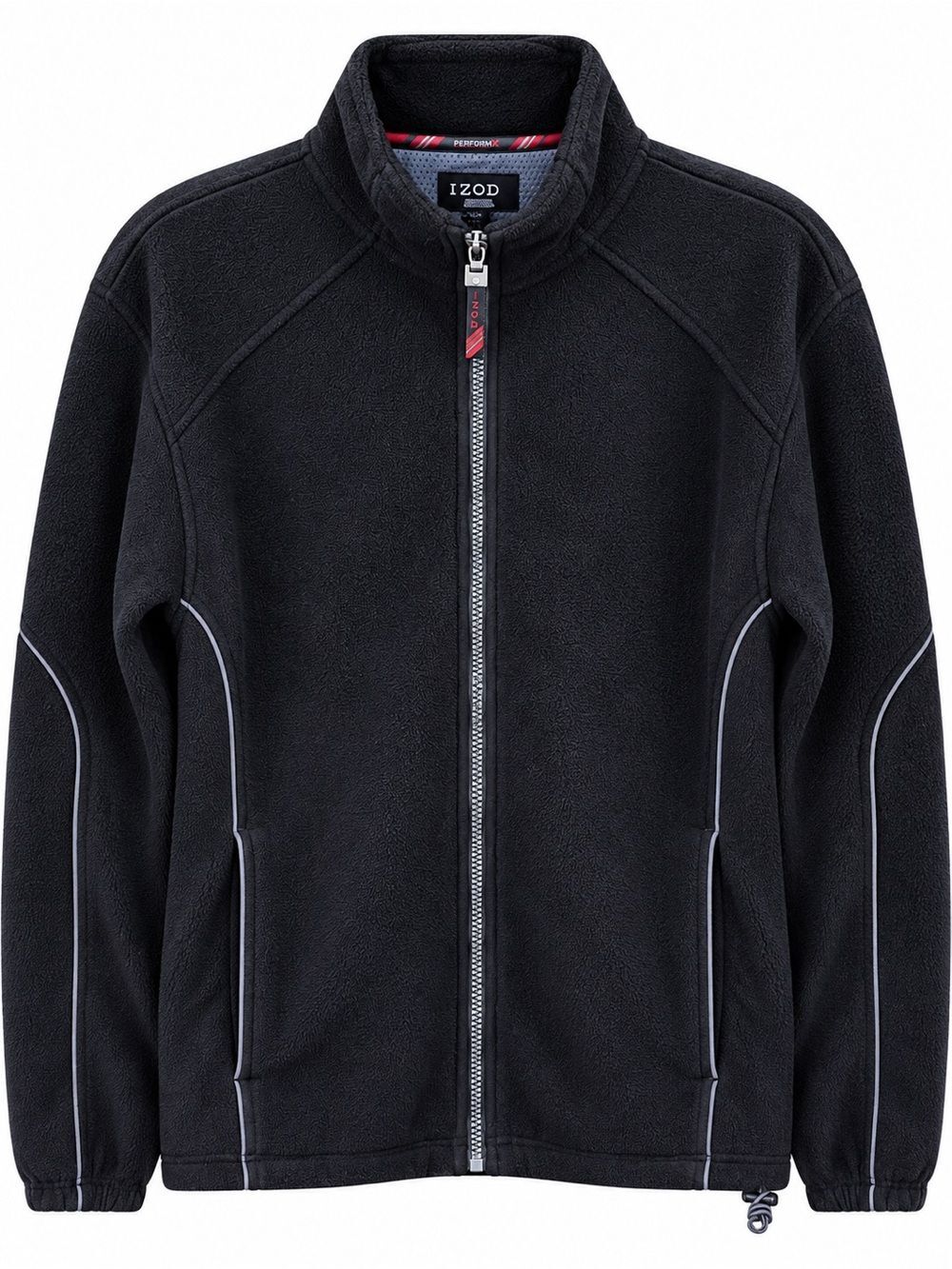 Izod Performance Black Zip Up Fleece Sweatshirt/Jacket/Coat Small. EUC